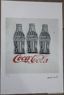 Litografía Original por Andy Warhol "The Three Cokes Bottles"