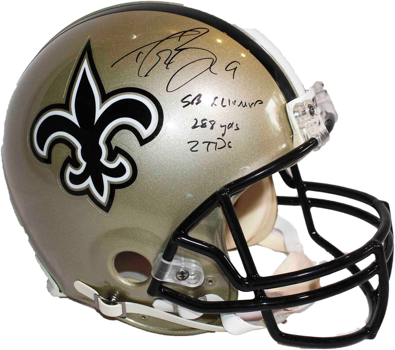 Casco autografiado New Orleans Saints Drew Brees Edición Limitada