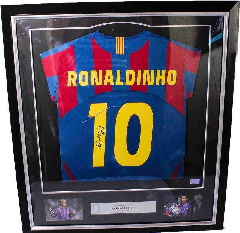 Jersey autografiado Barcelona Ronaldinho