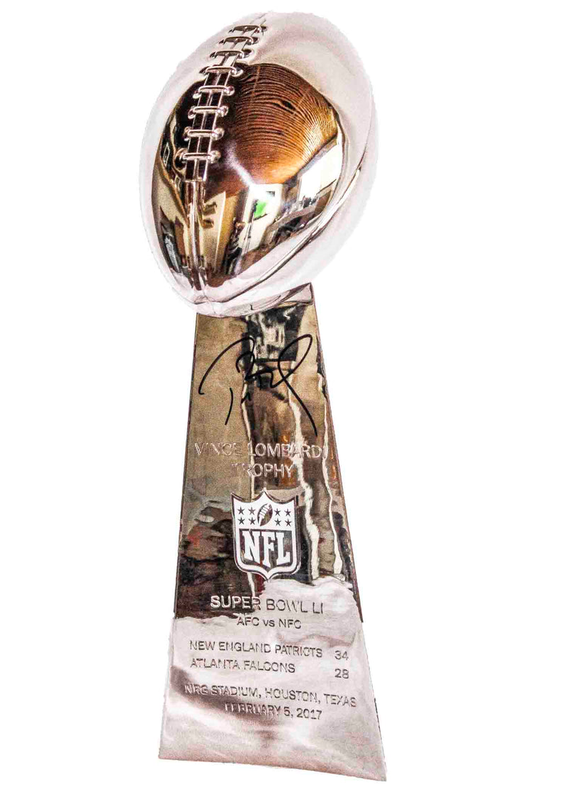 Trofeo Vince Lombardi Super Bowl 51 autografiado por Tom Brady Edición Limitada