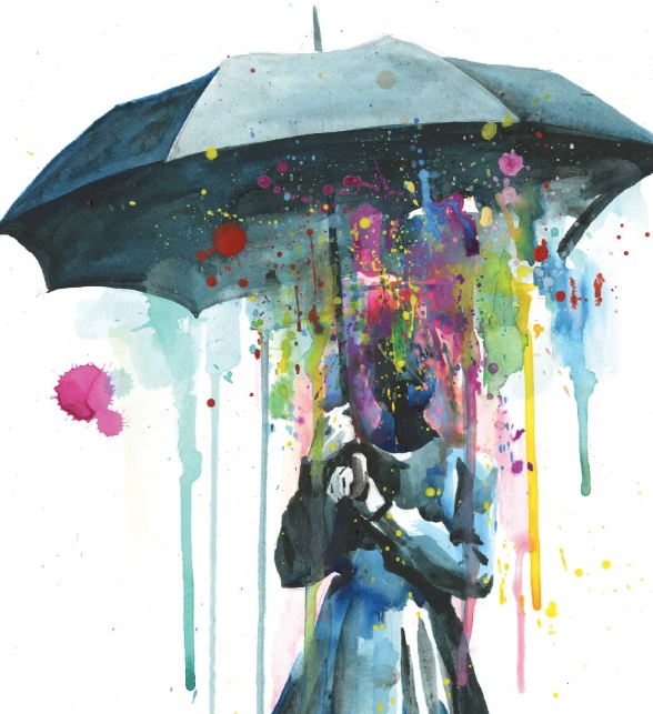 Litografía "Rainy" por Lora Zombie
