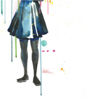 Litografía "Rainy" por Lora Zombie