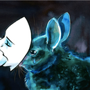 Litografía Edición Limitada "Wolf and Rabbit" por Lora Zombie