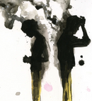 Litografía "Love Burns II" por Lora Zombie