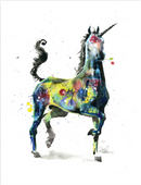 Litografía "Unicorn" por Lora Zombie