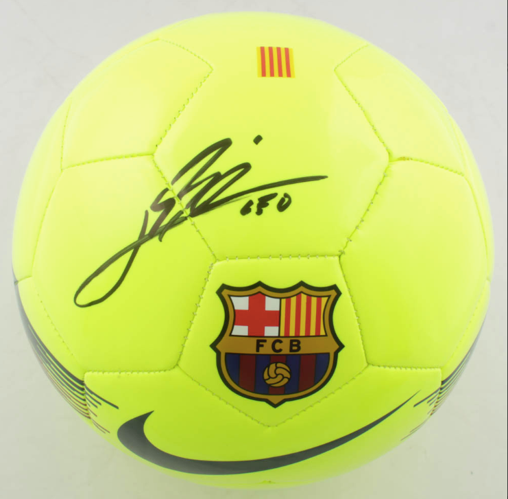 Balón Fútbol autografiado por Lionel Messi