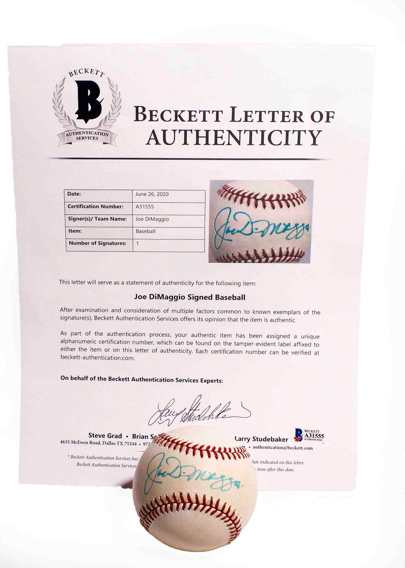 Pelota Baseball autografiada NY Yankees Joe DiMaggio