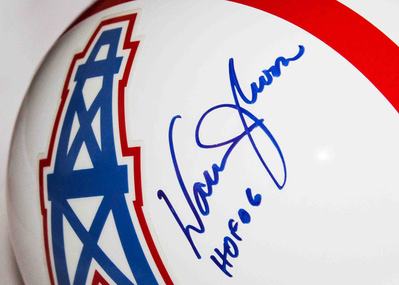 Casco autografiado Houston Oilers Warren Moon