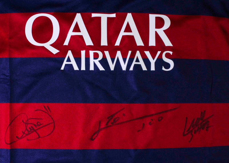 Jersey autografiado FC Barcelona Messi, Neymar & Suarez