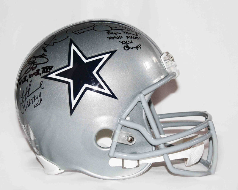 Casco autografiado Dallas Cowboys Aikman, Smith & Irvin